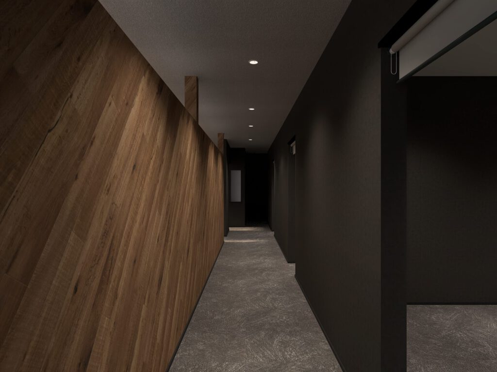 ジムの廊下の画像